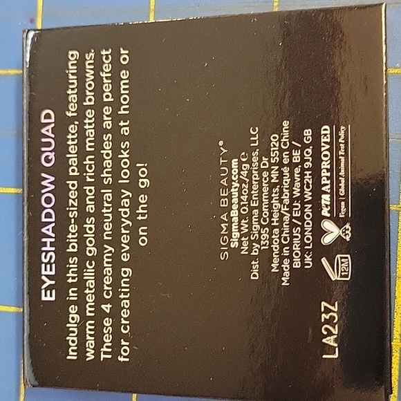 Sigma Crème Brûlée Eyeshadow Quad New - Picture 3 of 3